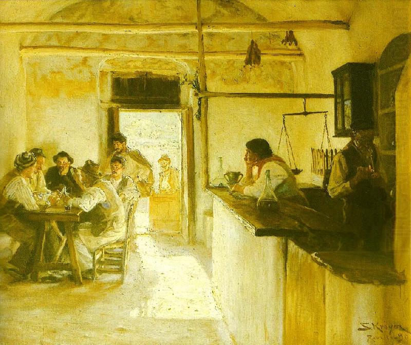 Peter Severin Kroyer osteria i ravello china oil painting image